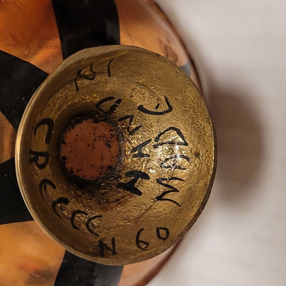 Vintage Hand Made Mini Copper Painted Dish with Handles - Picture 13 of 16